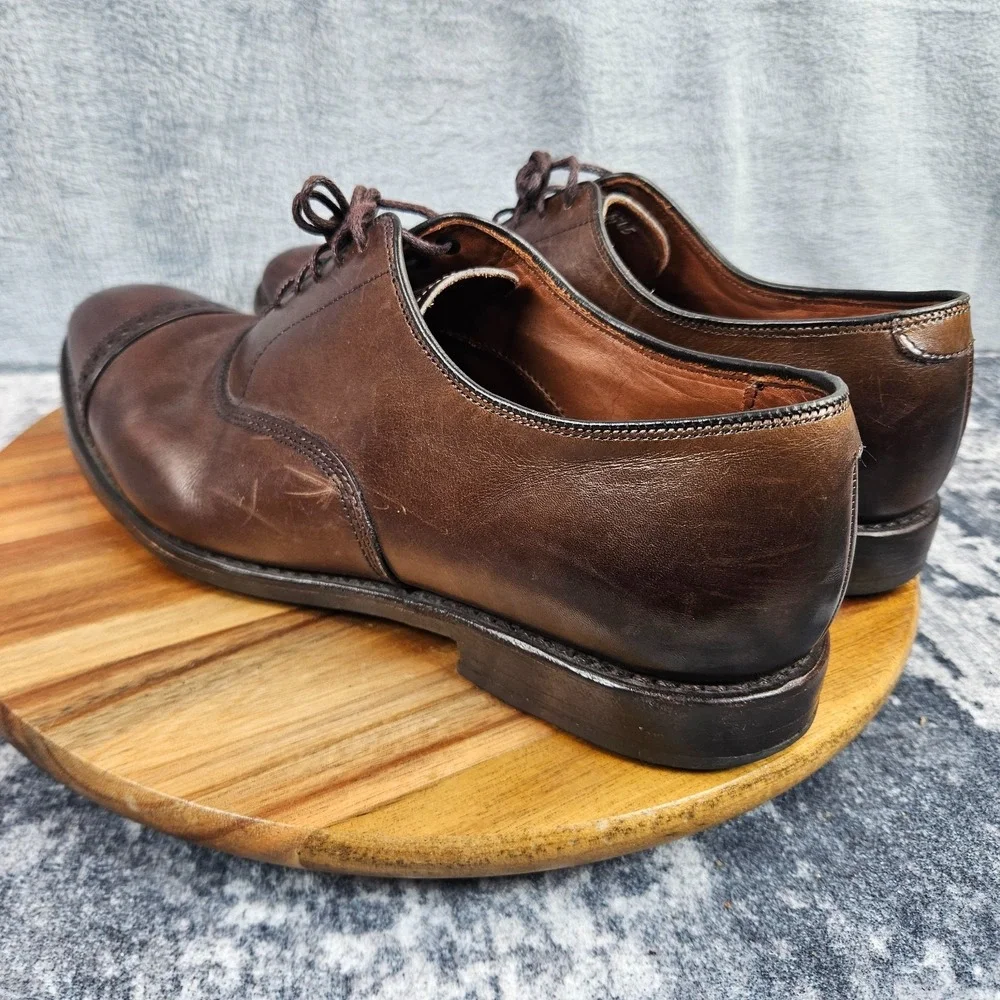 Allen Edmonds Fifth Avenue Shoes Mens Size 10.5 D Brown Cap Toe Dress Oxford